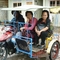 Becca, Dr. Montolalu taking local transport, Singkil, Aceh, July 17, 2012.