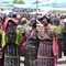 Women from the Tzutujil group attending a mass in Santiago, Atitlan, on Psalm Sunday with thousands of others from surrounding towns.  The mass was celebrated in a village where in 2005 a landslide ki