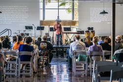 Urban Connect meets for worship in space that was once home to a heavy equipment dealership — during the week the building  serves as an event venue in Pheonix’s warehouse district.