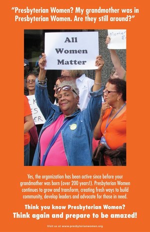 woman holding "all women matter" sign