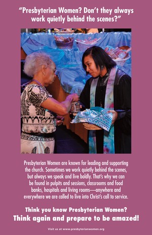 Presbyterian clergy woman serving Communion