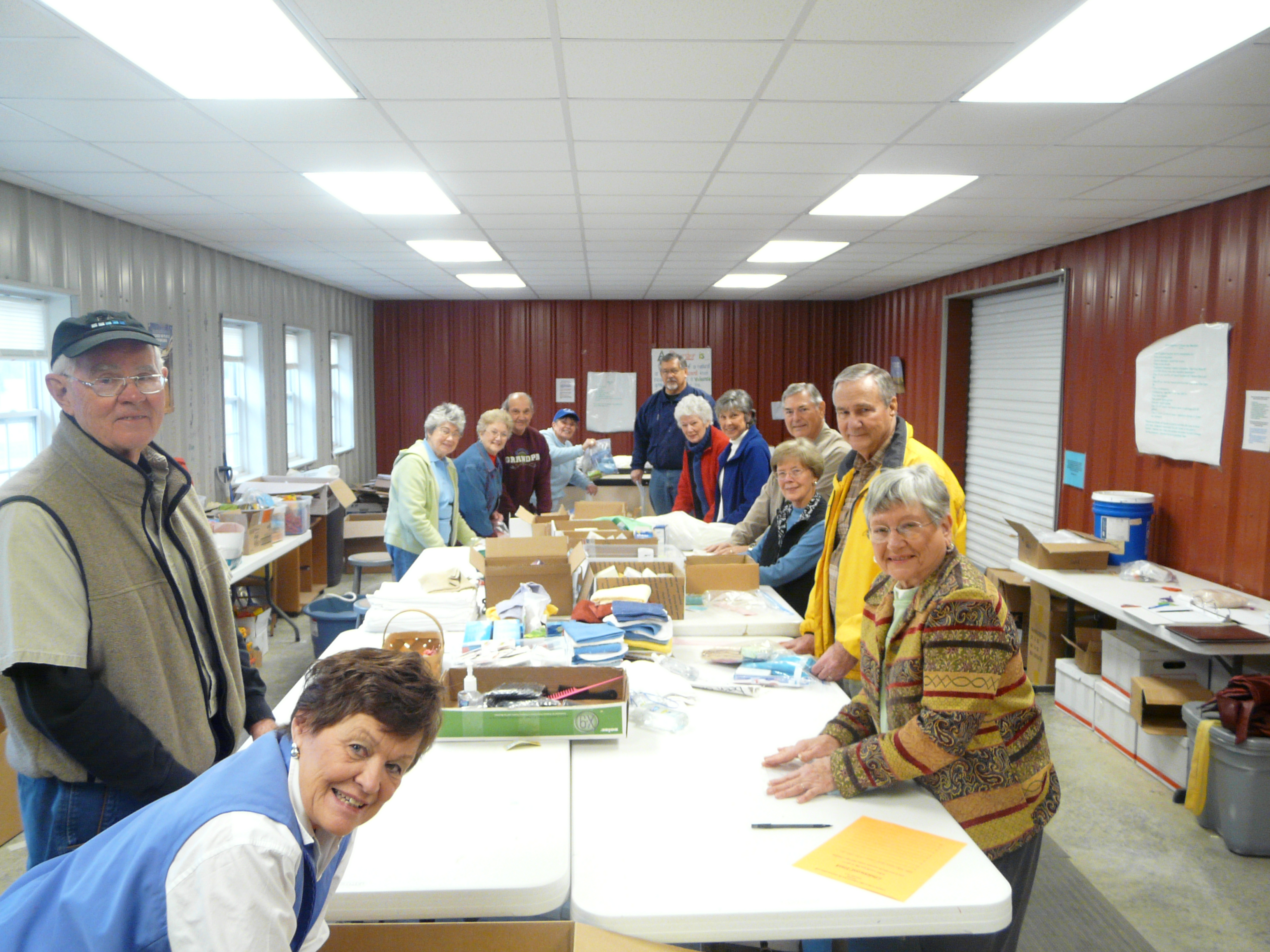 Volunteers at the Presbyterian Disaster Assistance Warehouse at Ferncliff