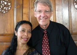 Photograph of Bernie and Farsijana Adeney-Risakotta.
