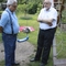 Rev. Sadegh and Aziz chatting during the church picnic.