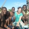 Post-snorkeling dhow ride (Steven, Zadi, Justin, Marta and Imani)