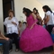 Quinceanera girls at the graduation celebration.