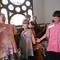 At 1st Presbyterian Church, Knoxville, Ill. Peg Bivens and Dustin & Lucas Kasser surprise Carolyn with mission support T-shirt project that raised $355