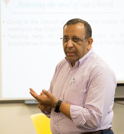 The Rev. Dr. Atef M. Gendy, president of the Evangelical Theological Seminary in Cairo, speaks at Big Tent 2015 on the University of Tennessee campus in Knoxville.