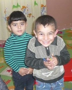 Two students from the Kirkuk Presbyterian Church Kindergarten.