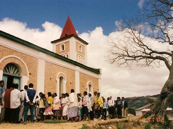 The Church of Jesus Christ in Madagascar has congregations like this one in villages and cities all across the country. Presbyterian World Mission has teamed up with the denomination to combat human trafficking.