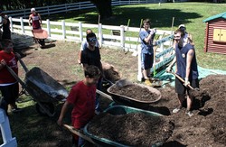 Youth from First United Presbyterian Church of Crafton Heights (CHUP) take part in mission at Deep Roots, a shelter in Elkton, Maryland. 