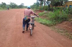 Verdianne with her bicycle