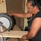 Women woodworking