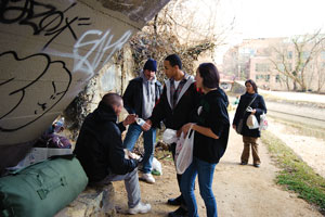 Sharing with the homeless in Washington, DC