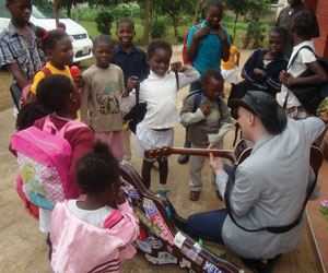Author David LaMotte in Zambia