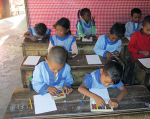 First grade class in Madagascar